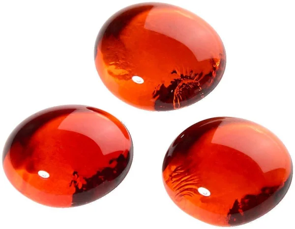 GLOREX Muggelsteine orange Glasnuggets Ø 20,0 mm,...