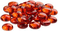 GLOREX Muggelsteine orange Glasnuggets Ø 20,0 mm, 200,0 g, 1 Pack