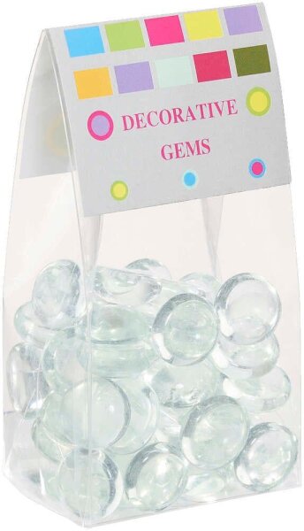 GLOREX Muggelsteine transparent Glasnuggets Ø 20,0 mm, 200,0 g, 1 Pack