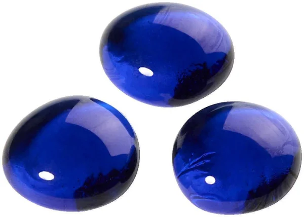 GLOREX Muggelsteine blau Glasnuggets Ø 20,0 mm,...