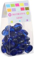 GLOREX Muggelsteine blau Glasnuggets Ø 20,0 mm,...