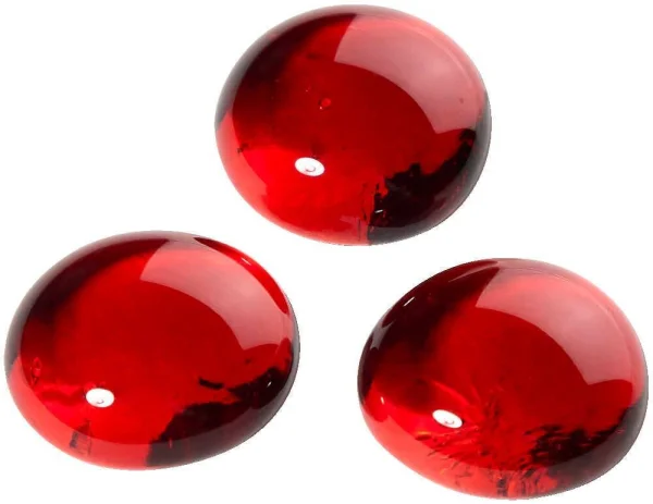 GLOREX Muggelsteine rot Glasnuggets Ø 20,0 mm,...