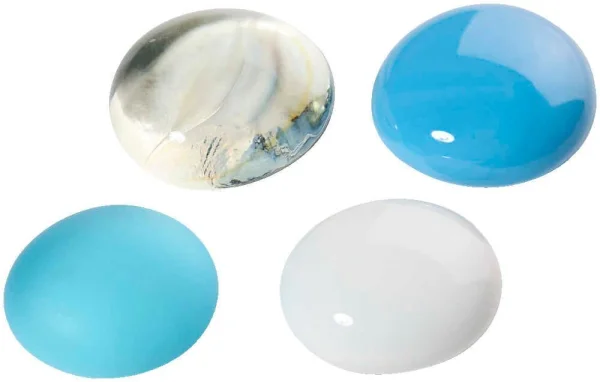 GLOREX Muggelsteine blau, weiß, hellblau...