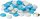 GLOREX Muggelsteine blau, weiß, hellblau Glasnuggets Ø 20,00 mm, 200,0 g, 1 Pack