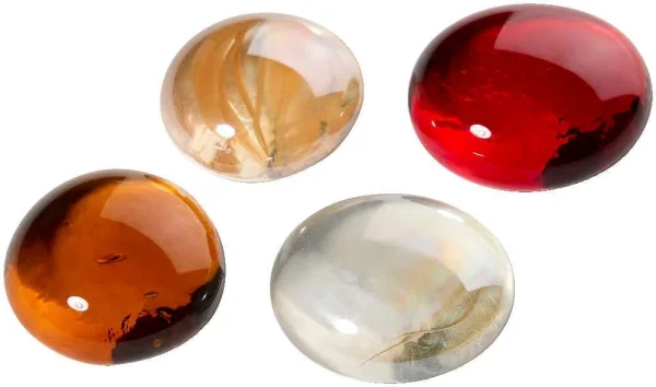 GLOREX Muggelsteine rot, braun, transparent Glasnuggets...