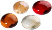 GLOREX Muggelsteine rot, braun, transparent Glasnuggets...