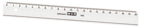 M + R Lineal 20,0 cm, glasklar
