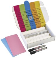 PLAYROOM Moderationszubehör Magic Chat 4 Magic-Chart-Rollen, 1 Whiteboardmarker, 1 Flipchartmarker, 2 Sets Magic-Chart-Notizen