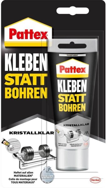 Pattex Kleben statt Bohren Kristallklar Montagekleber 90,0 g, 1 St.
