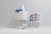 Legamaster Stiftablage warmgrau Kunststoff 4 Fächer 13,0 x 4,0 x 15,3 cm