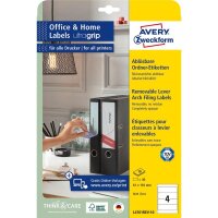 AVERY Zweckform Ordneretiketten weiß, 10 Blatt
