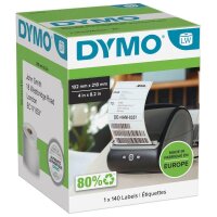 DYMO Etikettenrolle für Etikettendrucker weiß,...