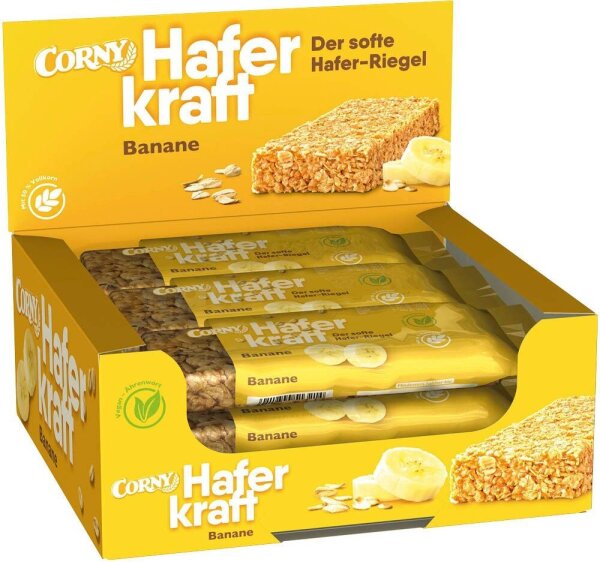 CORNY Haferkraft Banane Müsliriegel 12 Riegel, 12 St.