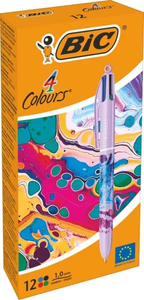 BIC 4-Farben-Kugelschreiber 4 Colours Hydro bunt,...