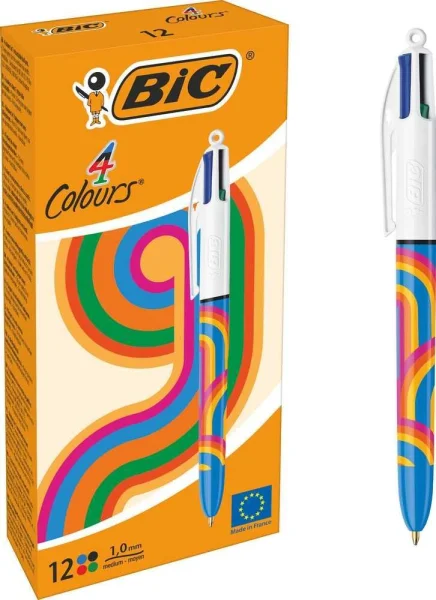 BIC 4-Farben-Kugelschreiber 4 Colours bunt, Schreibfarbe:...
