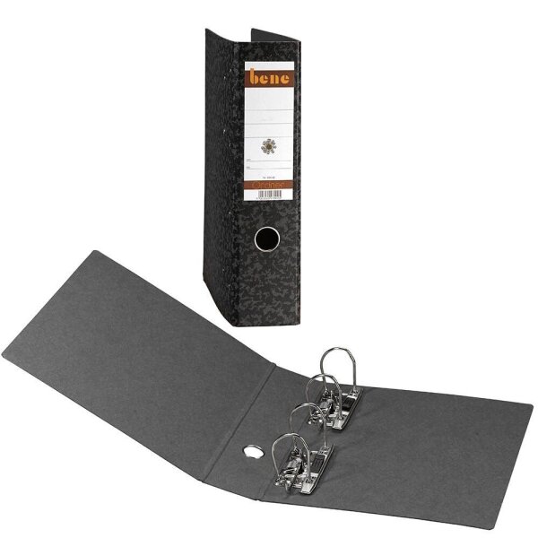bene Doppelordner schwarz Karton 7,0 cm, 1 St.