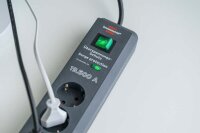 brennenstuhl Secure-Tec 6-fach Steckdosenleiste mit Überspannungsschutz 2,0 m grau