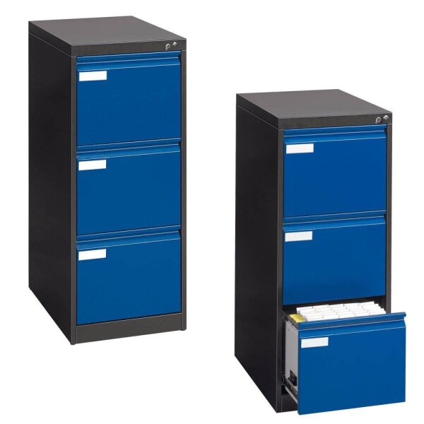 CP C 2000 Acurado Hängeregistraturschrank anthrazit, enzianblau 3 Schubladen 43,3 x 59,0 x 104,5 cm, 1 St.