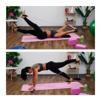 relaxdays Pilates-Stab pink, schwarz