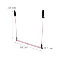 relaxdays Pilates-Stab pink, schwarz