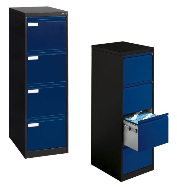 CP C 2000 Acurado Hängeregistraturschrank anthrazit, enzianblau 4 Schubladen 43,3 x 59,0 x 135,7 cm, 1 St.