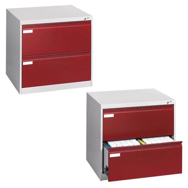 CP C 2000 Acurado Hängeregistraturschrank lichtgrau, rubinrot 2 Schubladen 78,7 x 59,0 x 73,3 cm, 1 St.