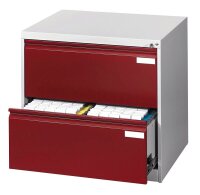 CP C 2000 Acurado Hängeregistraturschrank lichtgrau, rubinrot 2 Schubladen 78,7 x 59,0 x 73,3 cm, 1 St.