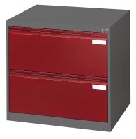CP C 2000 Acurado Hängeregistraturschrank grau, rubinrot 2 Schubladen 78,7 x 59,0 x 73,3 cm, 1 St.