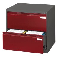 CP C 2000 Acurado Hängeregistraturschrank grau, rubinrot 2 Schubladen 78,7 x 59,0 x 73,3 cm, 1 St.