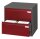 CP C 2000 Acurado Hängeregistraturschrank grau, rubinrot 2 Schubladen 78,7 x 59,0 x 73,3 cm, 1 St.