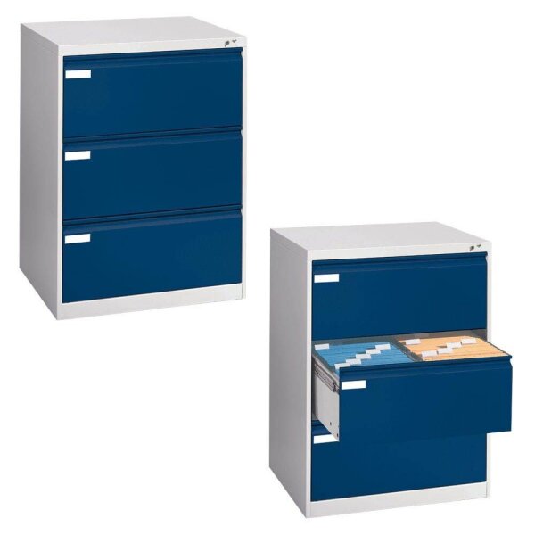 CP C 2000 Acurado Hängeregistraturschrank lichtgrau, blau 3 Schubladen 78,7 x 59,0 x 104,5 cm, 1 St.