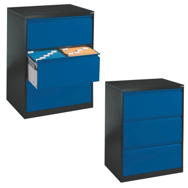 CP C 2000 Acurado Hängeregistraturschrank grau, blau 3 Schubladen 78,7 x 59,0 x 104,5 cm, 1 St.