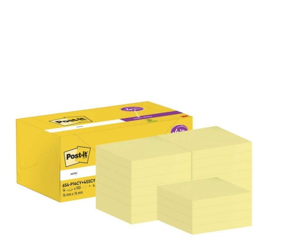 Post-it® Haftnotizen gelb, 1 Set