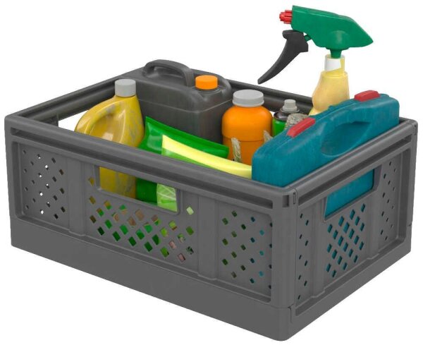 PAPERFLOW FOLD´N STORE Klappbox 14,0 l grau 38,6 x 27,3 x 16,6 cm, 1 St.
