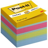 Post-it® Mini-Würfel Haftnotizen farbsortiert, 1...