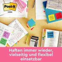 Post-it® Poptimistic Collection Haftnotizen farbsortiert, 6 Blöcke