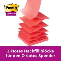 Post-it® Super Sticky Z-Notes Soulfoul Collection Haftnotizen extrastark farbsortiert, 6 Blöcke