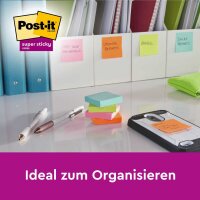 Post-it® Super Sticky Notes Oasis Collection Haftnotizen extrastark farbsortiert, 5 Blöcke