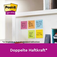 Post-it® Super Sticky Notes Oasis Collection Haftnotizen extrastark farbsortiert, 5 Blöcke