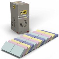 Post-it® Recycling Notes Haftnotizen farbsortiert, 24...
