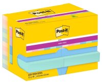 Post-it® Super Sticky Notes Soulful Collection Haftnotizen extrastark farbsortiert, 12 Blöcke