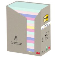 Post-it® Recycling Notes Haftnotizen farbsortiert, 16...