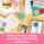 Post-it® Poptimistic Collection Haftnotizen farbsortiert, 12 Blöcke