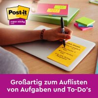 Post-it® Super Sticky Notes Cosmic Collection Jumbo-Haftnotizen extrastark farbsortiert, 3 Blöcke