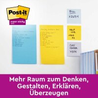 Post-it® Super Sticky Notes Cosmic Collection Jumbo-Haftnotizen extrastark farbsortiert, 3 Blöcke