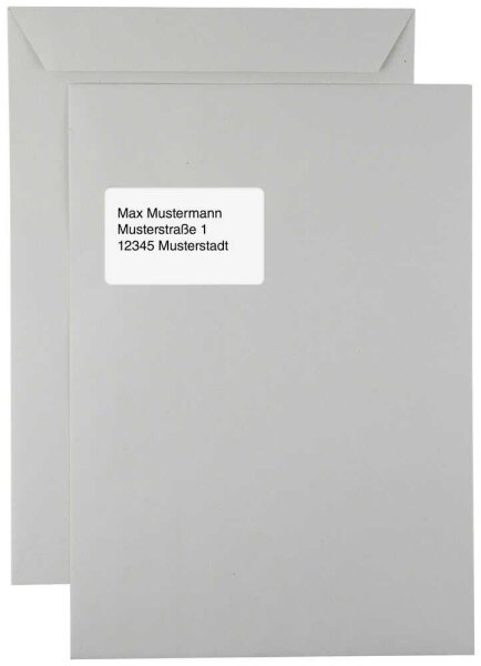 kaenguruh the world of paper Versandtaschen DIN C4 mit Fenster grau 250 St.
