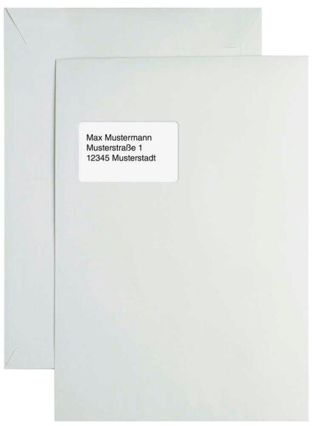 kaenguruh the world of paper Versandtaschen DIN C4 mit Fenster grau 250 St.