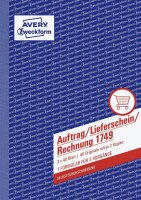 AVERY Zweckform Auftrag/Lieferscheine /Rechnungen Formularbuch 1749, 1 St.