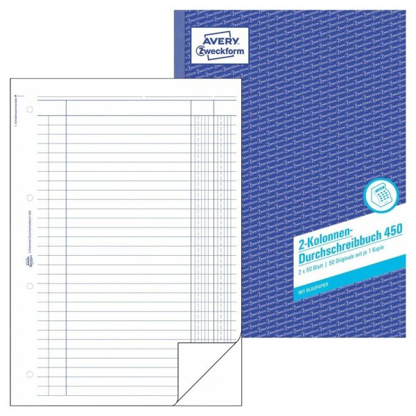 AVERY Zweckform Kolonnen-Durchschreibebuch Formularbuch 450, 1 St.