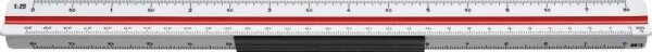 M + R Dreikantmaßstab Berufsschule 30,0 cm, weiß, rot